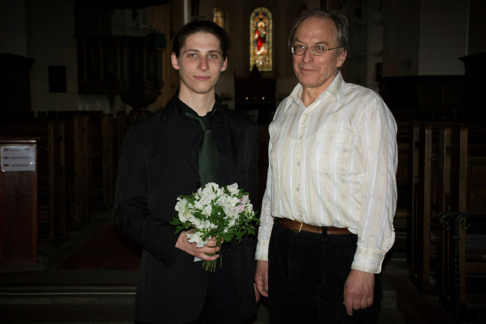 Dr. Kris Rizzotto and Aivars Kalējs at Rīgas Doms after Rizzotto's recital there Dr. Kristina Rizzotto and Aivars Kalējs at Rīgas Doms after Rizzotto's recital there
