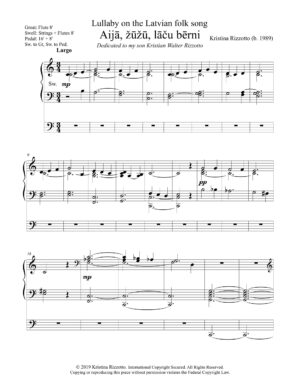 Lullaby on Aijā, žūžū, lāču bērni