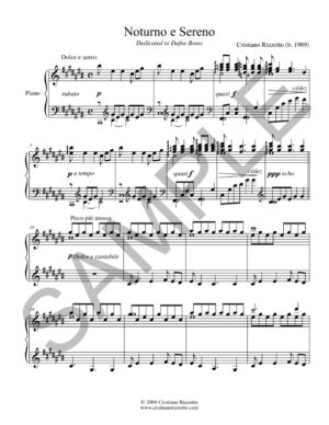 Cristiano Rizzotto – Noturno e Sereno (Solo Piano)