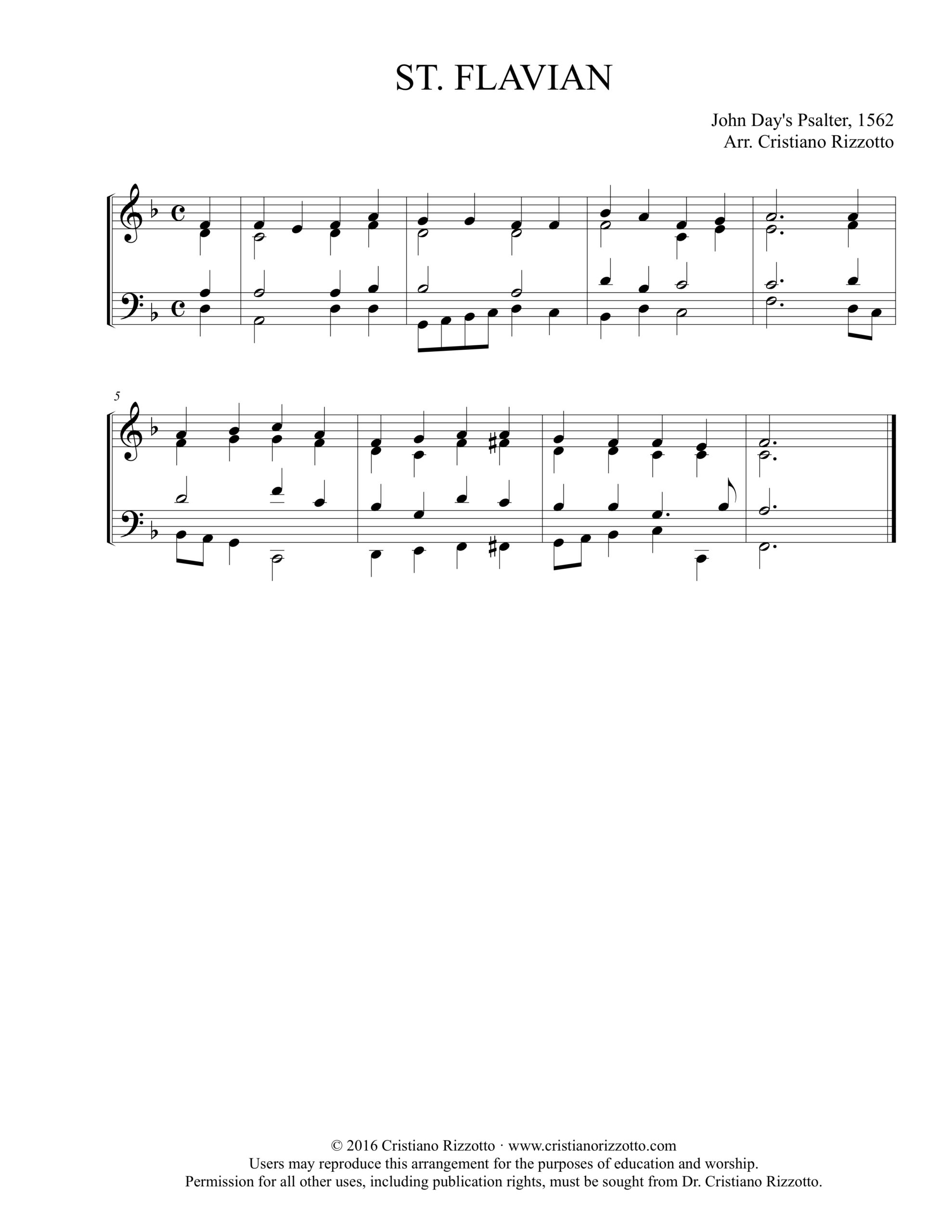 ST. FLAVIAN Hymn Reharmonization – Cristiano Rizzotto