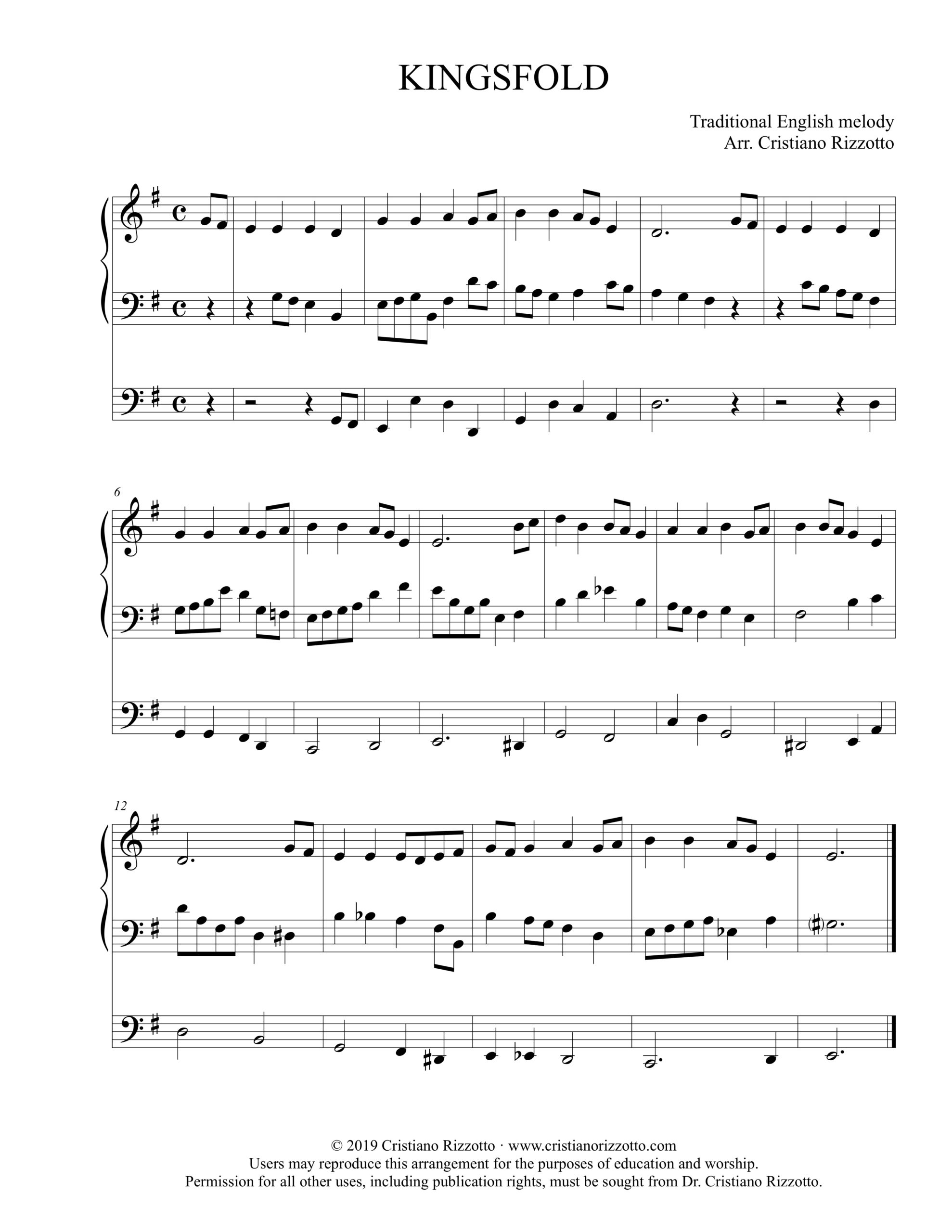 KINGSFOLD Hymn Introduction – Cristiano Rizzotto