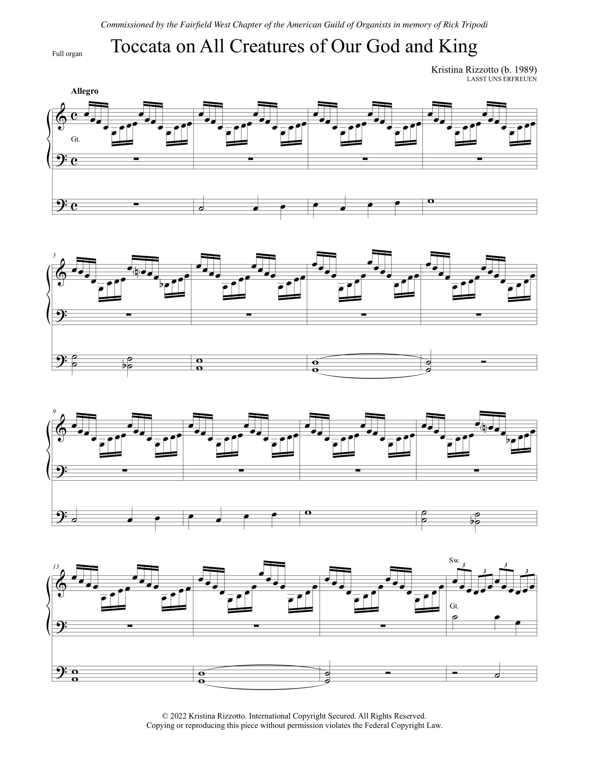 Toccata on All Creatures of Our God and King - Image 2