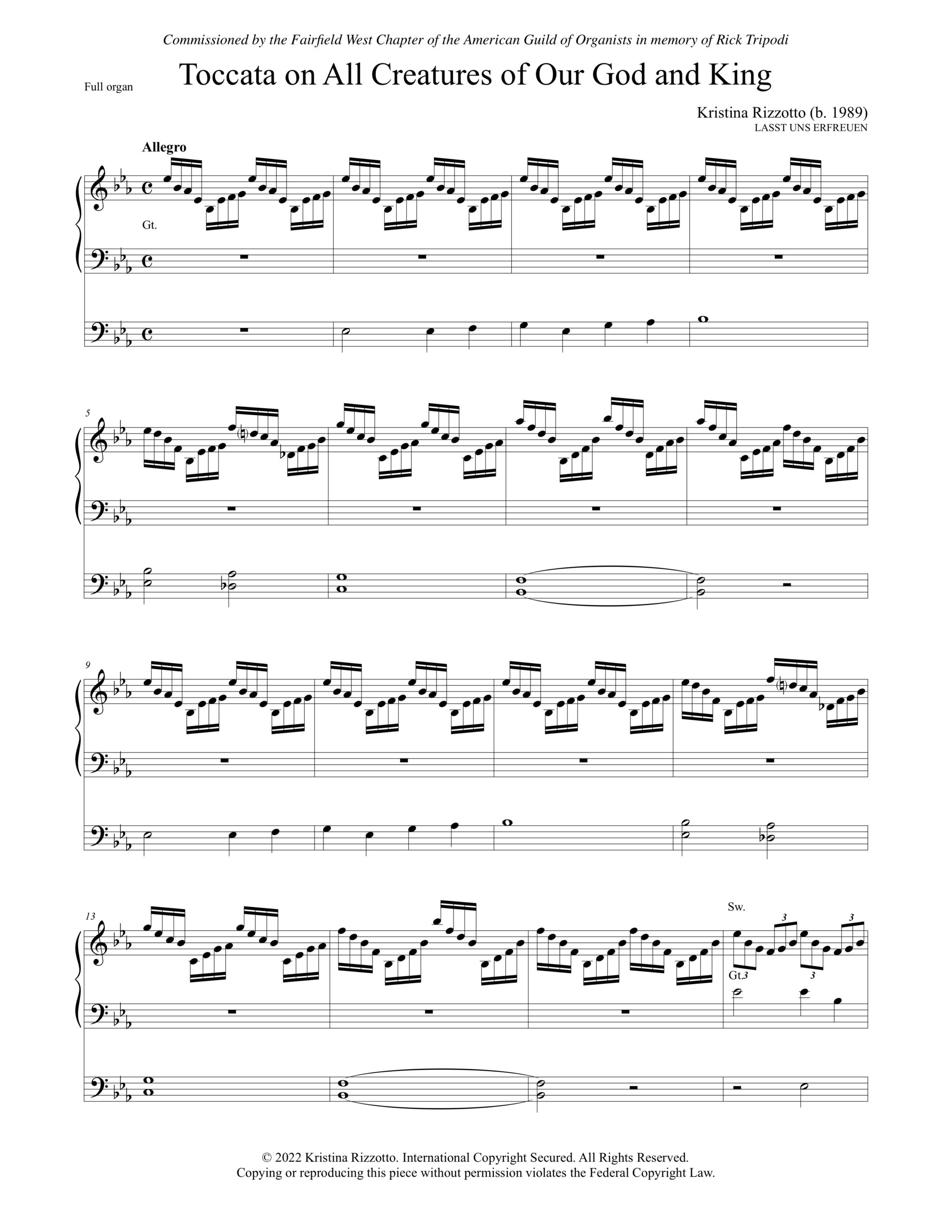 Toccata on All Creatures of Our God and King - Image 3