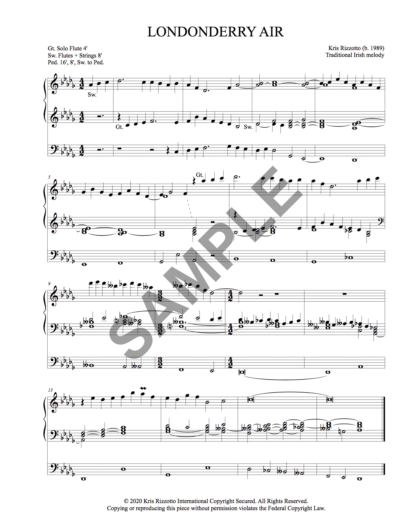 Kris Rizzotto – LONDONDERRY AIR Watermark D-Flat