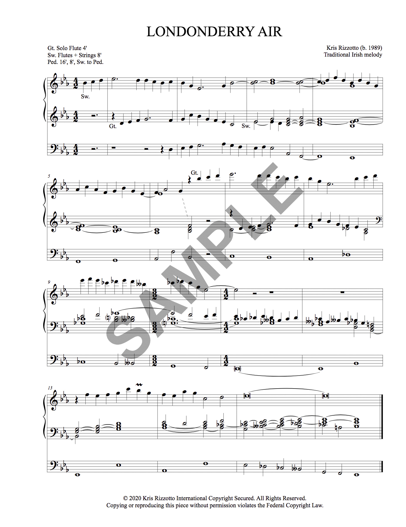 Kris Rizzotto – LONDONDERRY AIR Watermark E-Flat