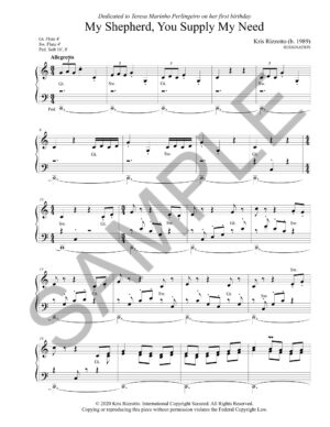 My Shepherd, You Supply My Need