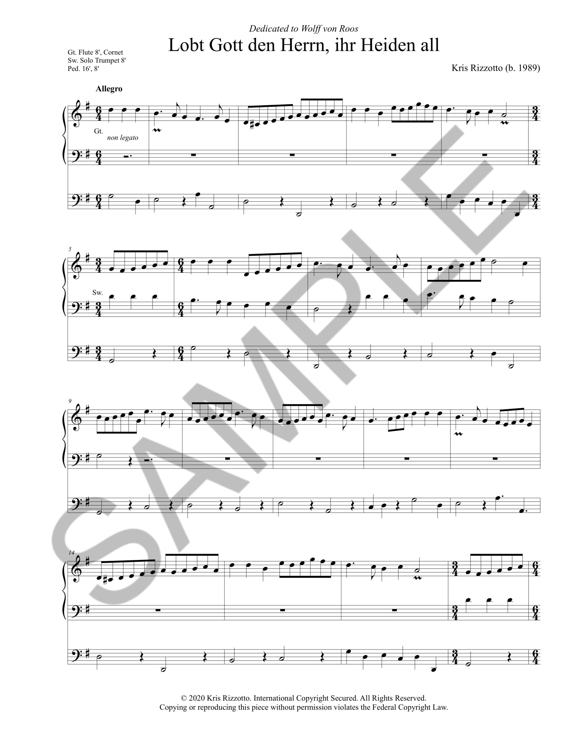 Lobt Gott den Herrn, ihr Heiden all - Image 2