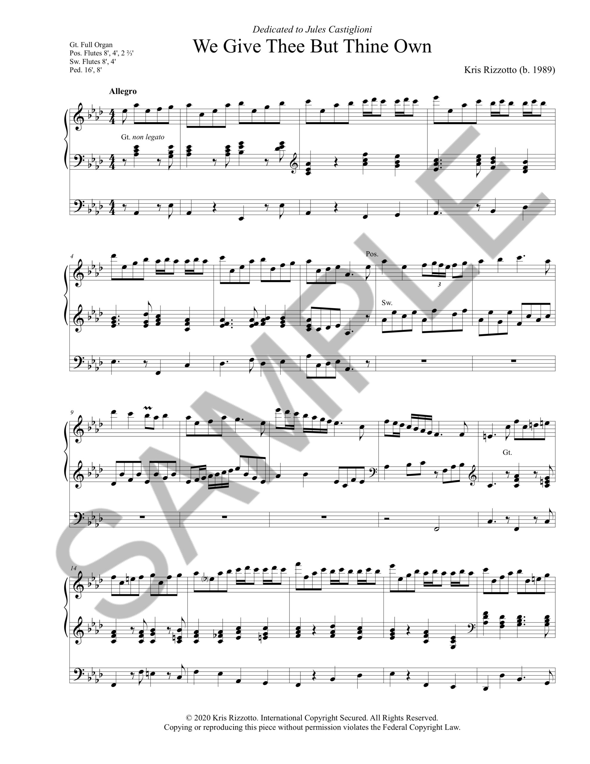 We Give Thee But Thine Own - Image 2