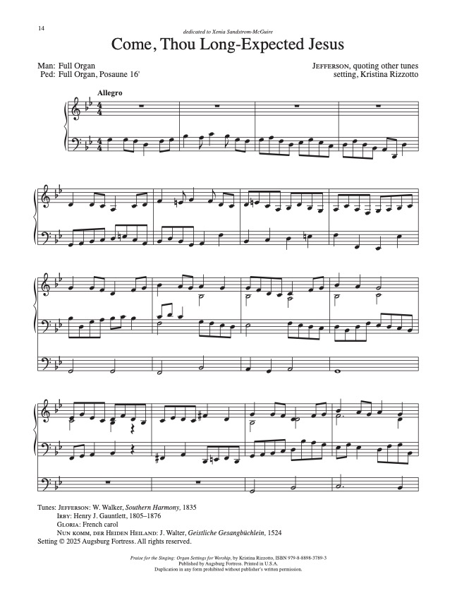 Come, Thou Long-Expected Jesus